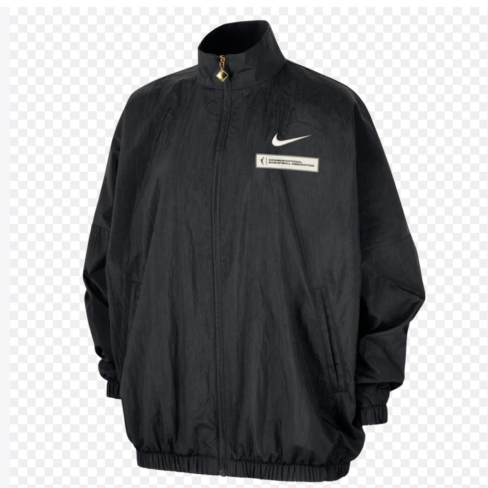Nike WNBA Women M Black Full Zip Oversized Windbreaker Jacket HF6484-010 Medium